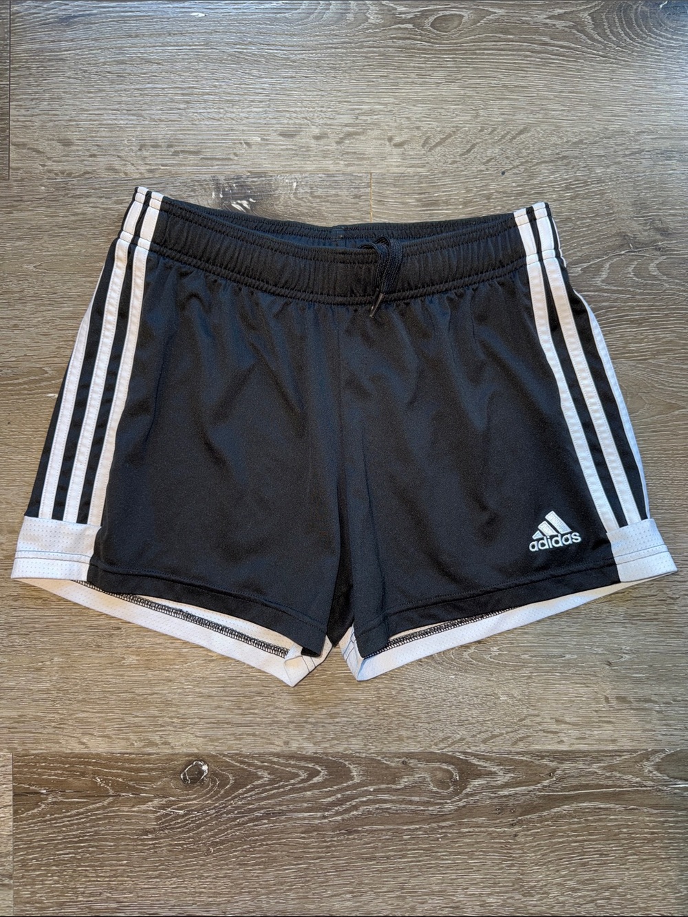 🔴LAST CALL‼️ Adidas Climate Black and White Athletic Shorts Mid Thigh Length